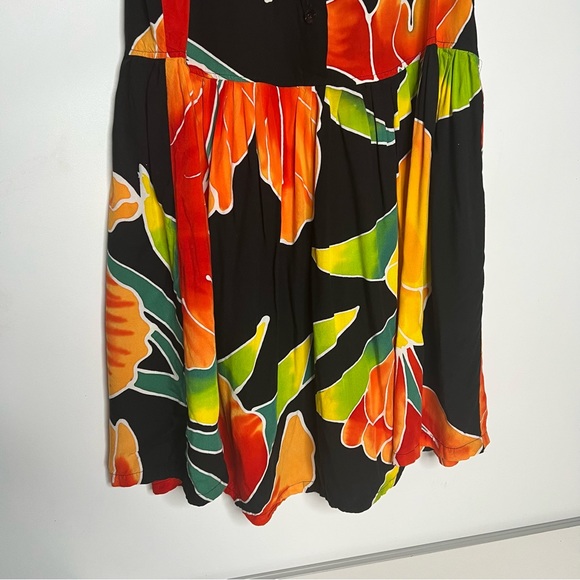 Buster N Begi Floral Tropical Sleeveless Blouse Size M - Picture 2 of 6
